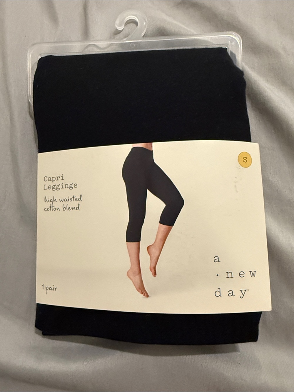 a new day Black High-Waisted Capri Leggings